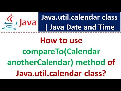 How to use compareTo(Calendar anotherCalendar) method of Java.util.calendar class?
