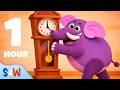 Hickory Dickory Dock 🐘🦣🐂🦒 Animal Edition + More Nursery Rhymes | 1 Hour | S&W