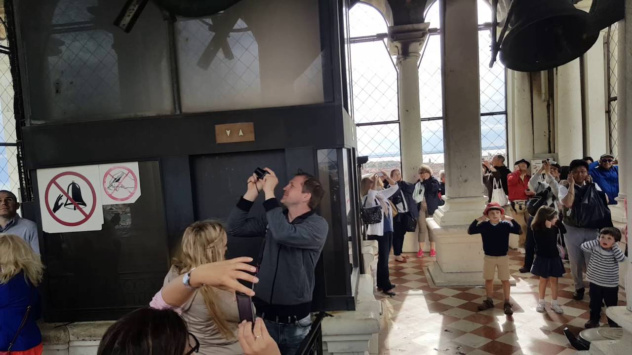 BELLS RINGING VERY LOUD IN PIAZZA SAN MARCO VENICE