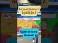 Forecast summary Sept. 28 - Oct. 2