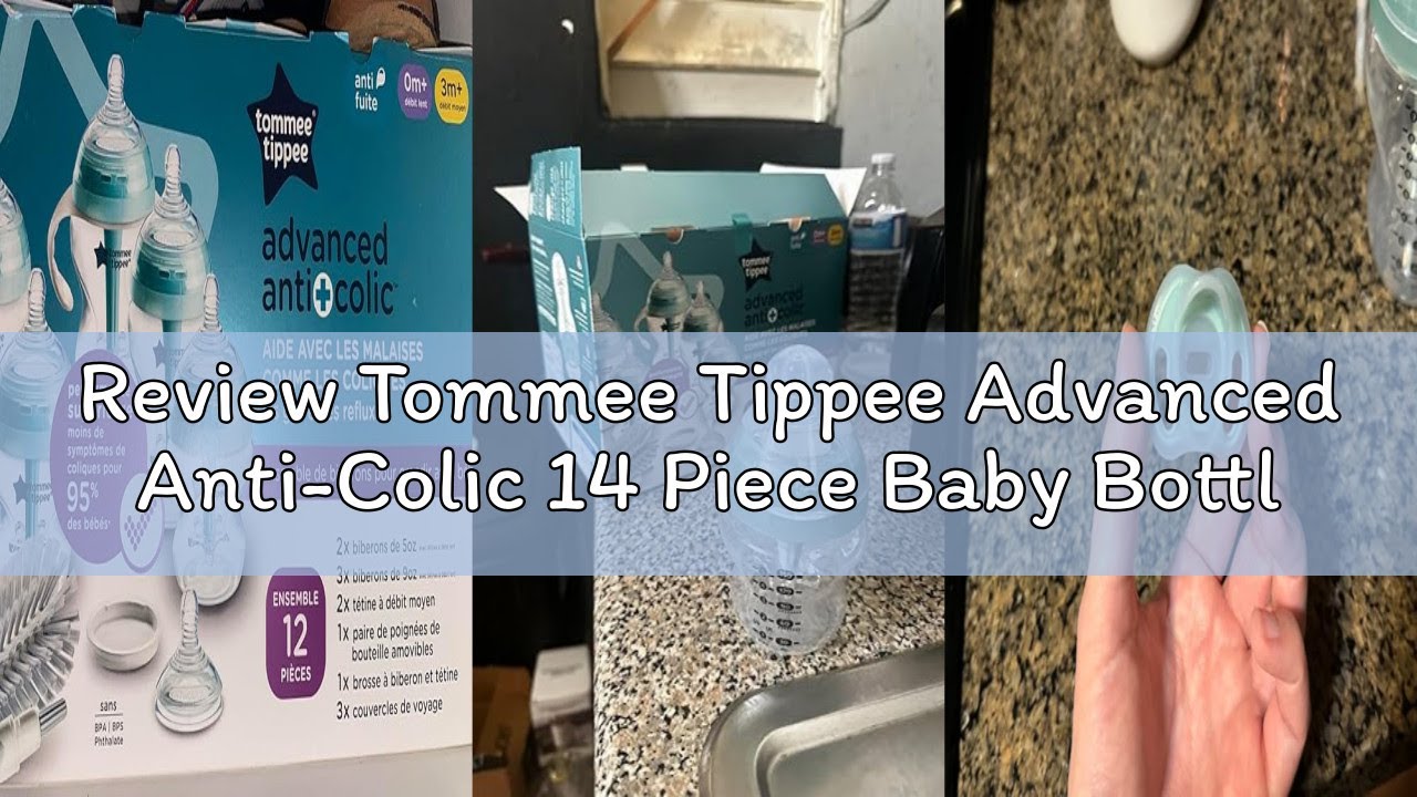 Review Tommee Tippee Advanced Anti-Colic 14 Piece Baby Bottle, Travel Bottle Warmer & Pacifier Set,