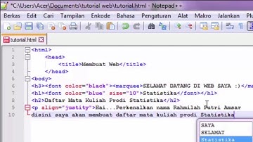 Tutorial membuat Website sederhana menggunakan Notepad++