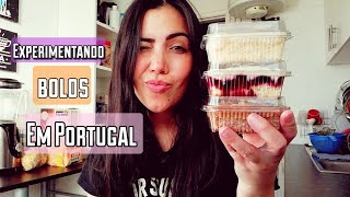 Experimentando 3 sabores de bolo em Portugal