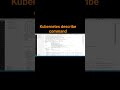 Kubernetes describes command