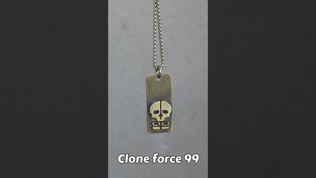 Star Wars fan art necklace, clone force 99 logo