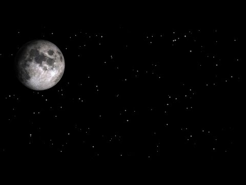 Rotating Moon with Twinkling Stars Background - YouTube