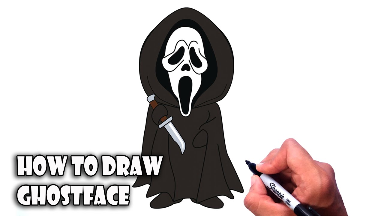 How to Draw Ghostface | Scream easy step by step