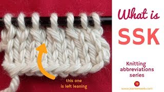 SSK Knitting Abbreviation Ssk Abbreviation In Knitting