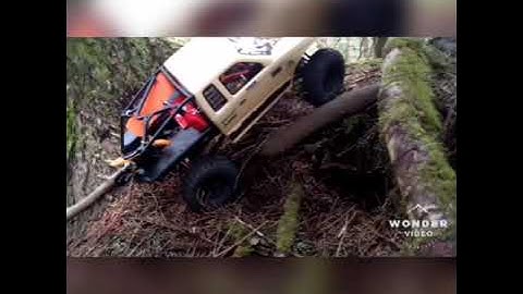 Trailing through the woods with the axial scx10 honcho.