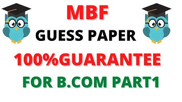 TIPS &GUESS PAPER OF MBF 100%-PAPER PRESENTATION FOR GETTING MARKS