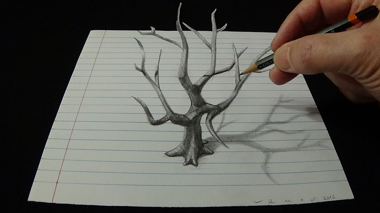 how to draw 3d art with pencil