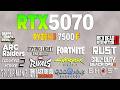 RTX 5070 + Ryzen 5 7500F - Test in 16 Games Benchmark 1080p (2026)