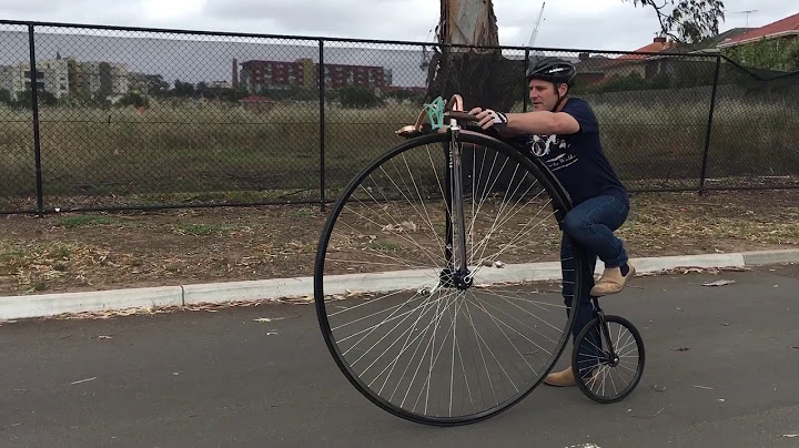 How to Ride a Penny Farthing or Highwheel bicycle, by www.pennyfarthingdan.com.au