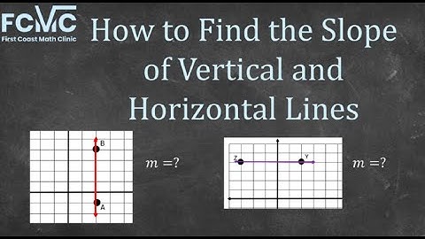 How to Find the Slope of Vertical and Horizontal Lines