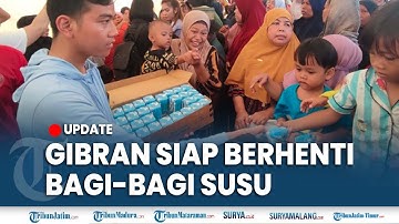 🔴 TUNGGU DITEGUR BAWASLU, GIBRAN SIAP STOP Kampanye Bagi-Bagi Susu