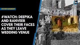 Deepika And Ranveer Cover Their Faces As They Leave Wedding Venue