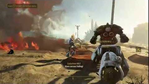 Fallout 4: 2 Sentry Bots vs 2 Space Sentry Bots Round 1 [Robot wars]