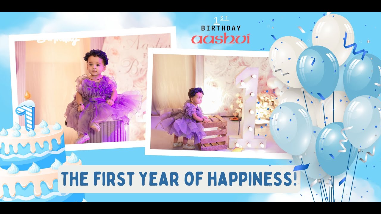 Aashvi 1st Birthday | Cinematic video | Birthday highlight | Redknot Studios | Wedding Photographer