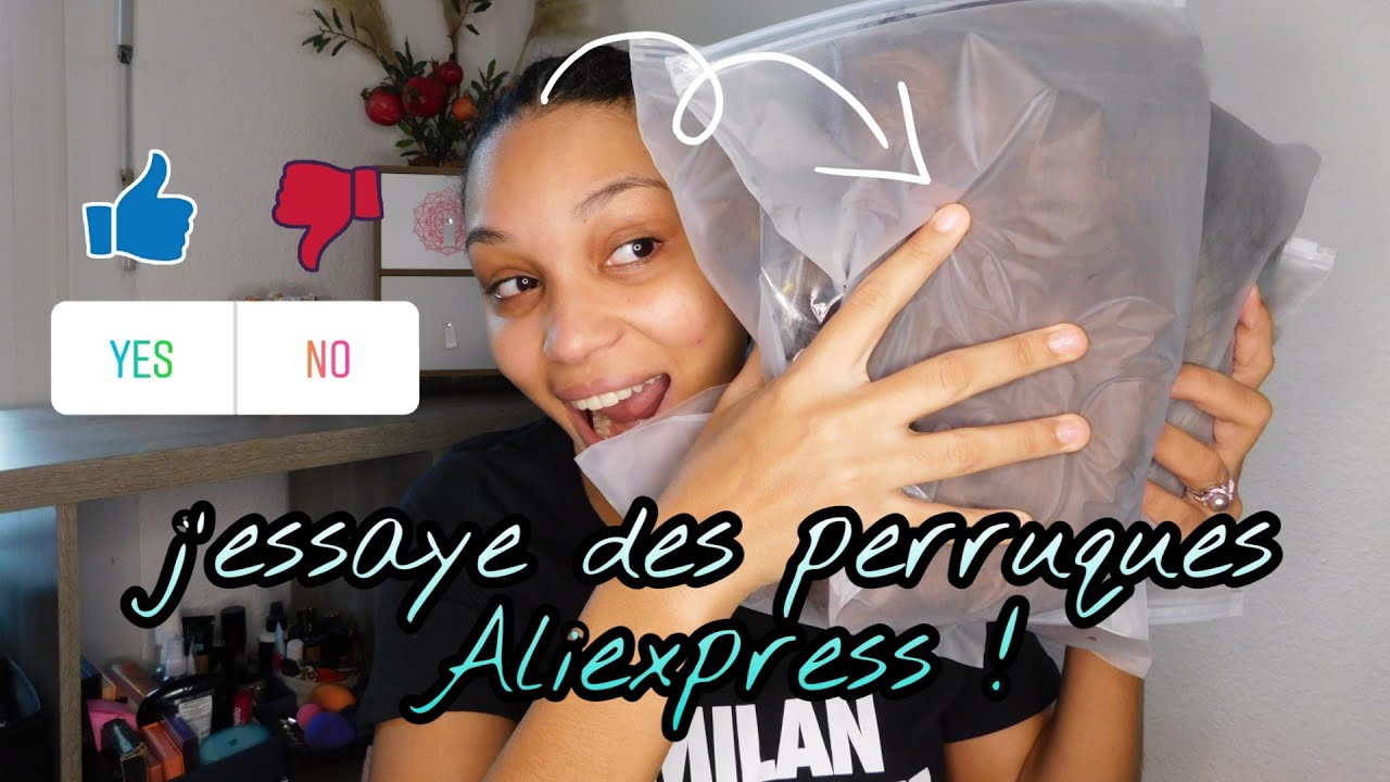 HAUL PERRUQUE | J'essaye des perruques  Aliexpress ! #haul #perruque #aliexpress