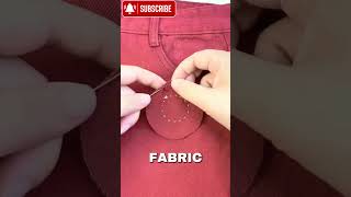 Torn Clothes? Turn the Tear Into Decoration 😱. #lifehacktips #sewing #fashiontips #sewingtips