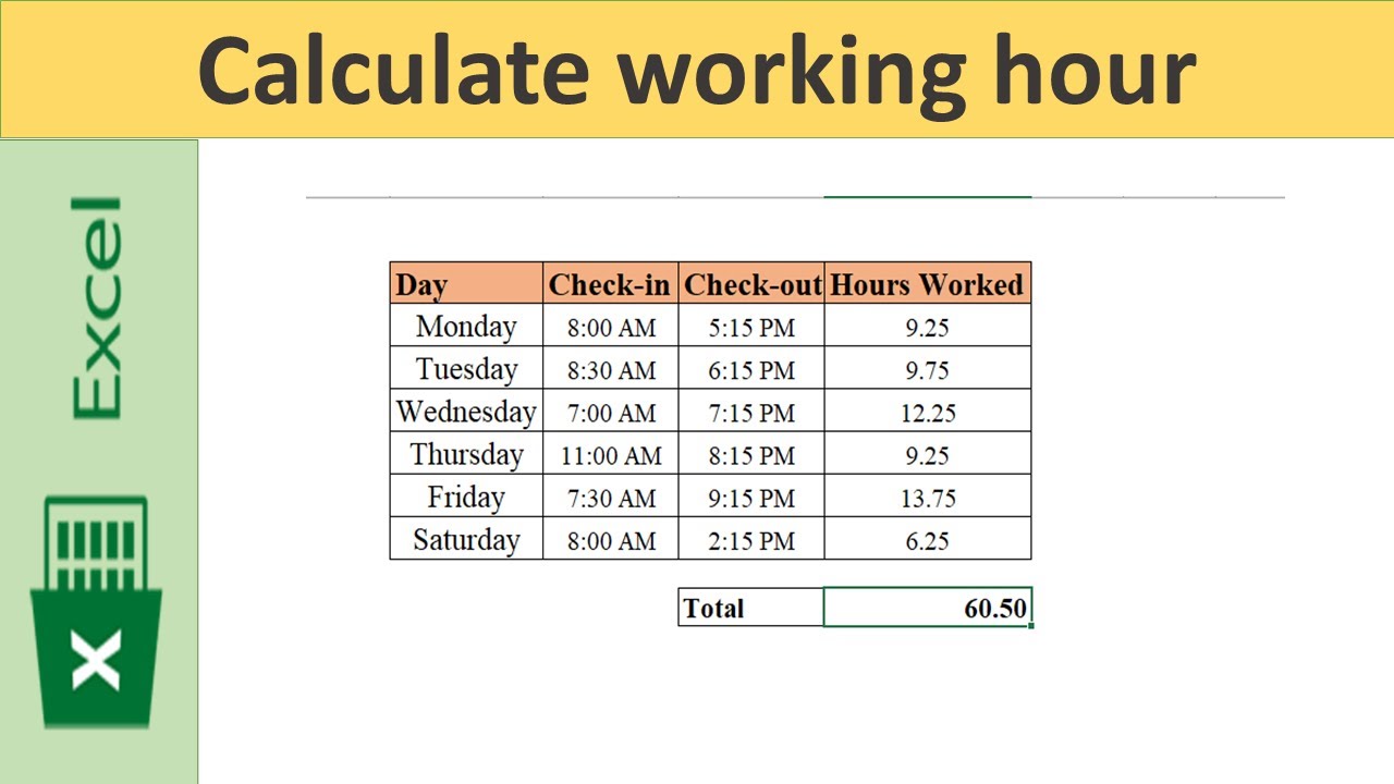 How to Calculate Hours Worked in Excel | Easy Step-by-Step Guide # ...