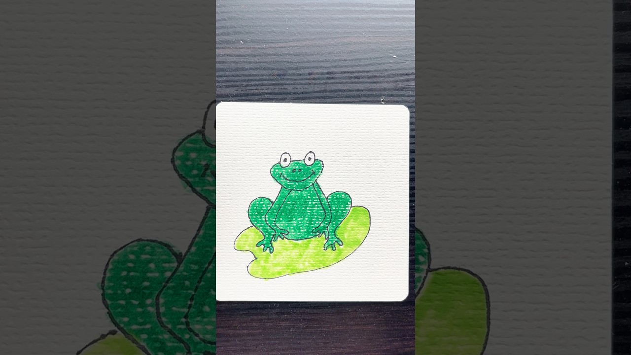 How to draw a frog quickly and easily 🐸| 
