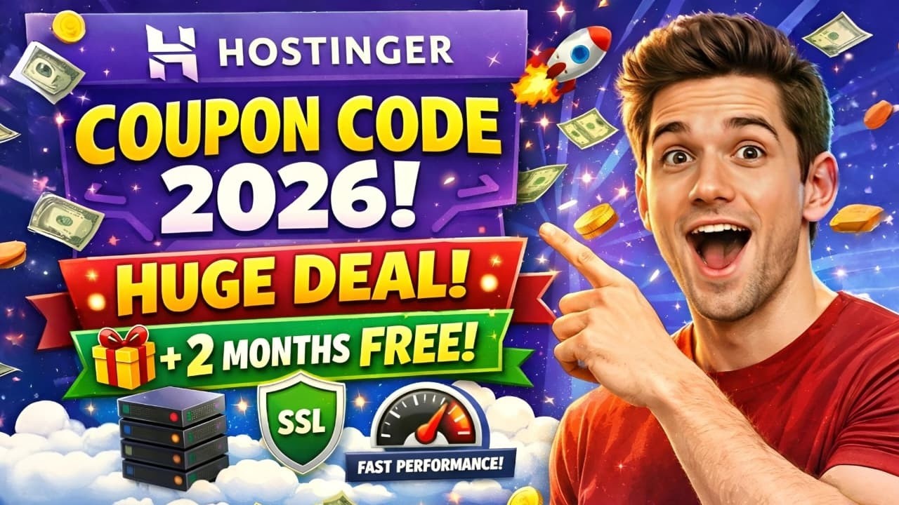 Hostinger Coupon Code 2026 | Huge Deal + Get 2 Months Free (Best Hosting Offer)