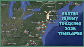 JWB Tracks Easter Bunny - 2026 Easter Bunny Tracker Timelapse