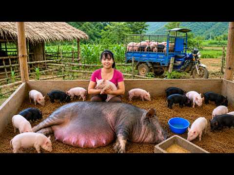 Selling 100KG Pigs After 1 Year & Caring for Her Piglets | Diet's Story - خنازير وصغارها | قصة دايت