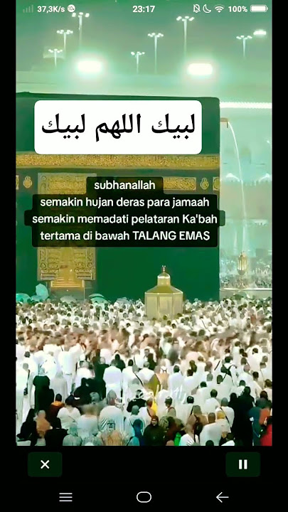 Thowaf di syahdunya rindu bertiup sepoi hujan rintik menggelitik لبيك اللهم لبيك #funny #duet #live