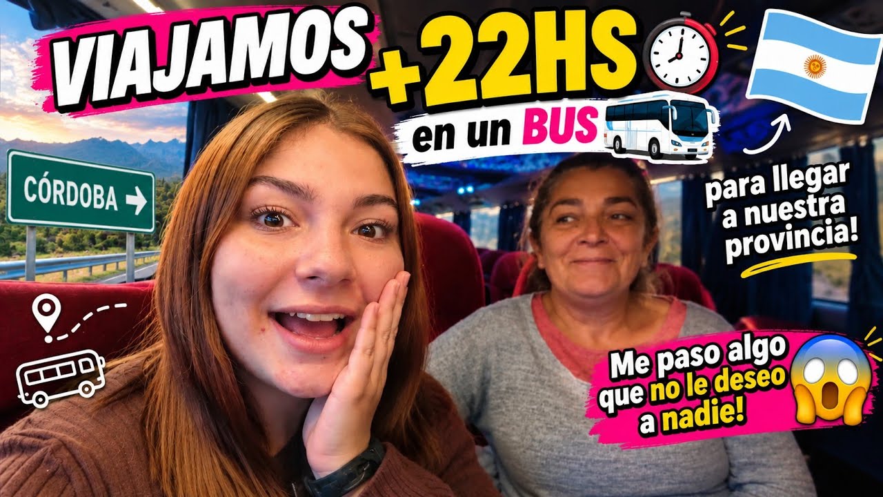 La experiencia MAS LOCA viajando en un bus por +22hs! Me paso algo que casi me hace llorar🇦🇷😱
