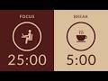 25/5 Pomodoro Timer with Brown Noise 🎧 2-Hour Study with Me for Deep Focus &amp; ADHD ✨