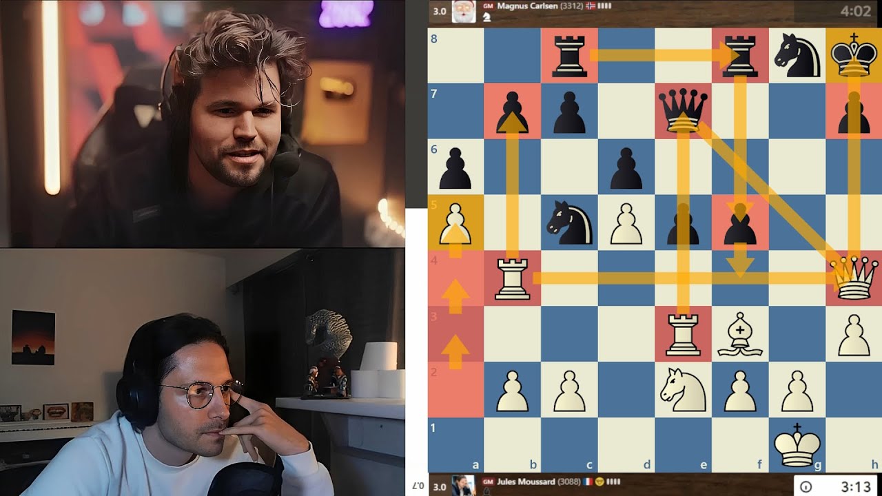 CRAZY PAWN! GM Jules Moussard vs GM Magnus Carlsen