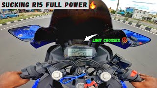 Day With Yamaha R15V3🥵 | Pure Sound | Top Speed Test | Mad Rides | Full Adrenaline | @Track_Twister 