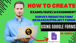 How to Create/Generate a Quiz, Assignments, Exams, Registration or survey form by using Google forms