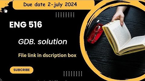 Eng 516 gdb solution 2024 ( ENG516gdb solution 100% correct solution #rslearningzone