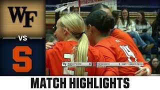 Wake Forest vs. Syracuse Match Highlights | 2025 ACC Volleyball