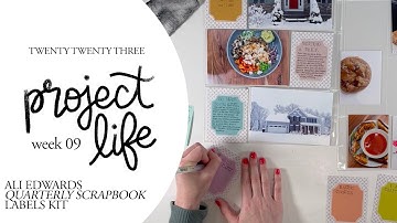 2023 Project Life Process // Week 09 Labels Scrapbook Kit (Ali Edwards)
