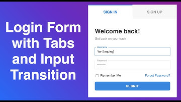 Login Form with Tabs and Simple Input Transition using HTML and CSS (SASS) only