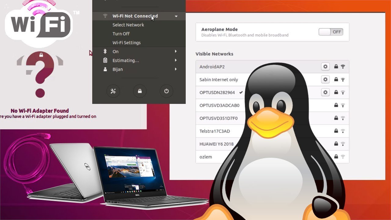 How To Fix "No Wifi Adapter Found" Ubuntu 18.04, 19.10 | 2020 | - YouTube