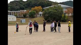 山口県の至誠館大学でゲートボール体験授業を初実施