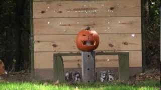 Blowing up a pumpkin