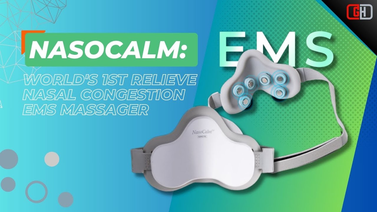 NasoCalm: World's 1st Relieve Nasal Congestion EMS Massager - YouTube