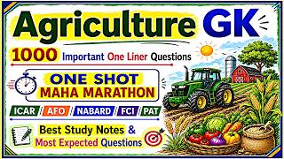 👉 Agriculture GK ka poora NICHOD 🔥 Ye 1000 Questions ratt lo! (ICAR, AFO, NABARD)
