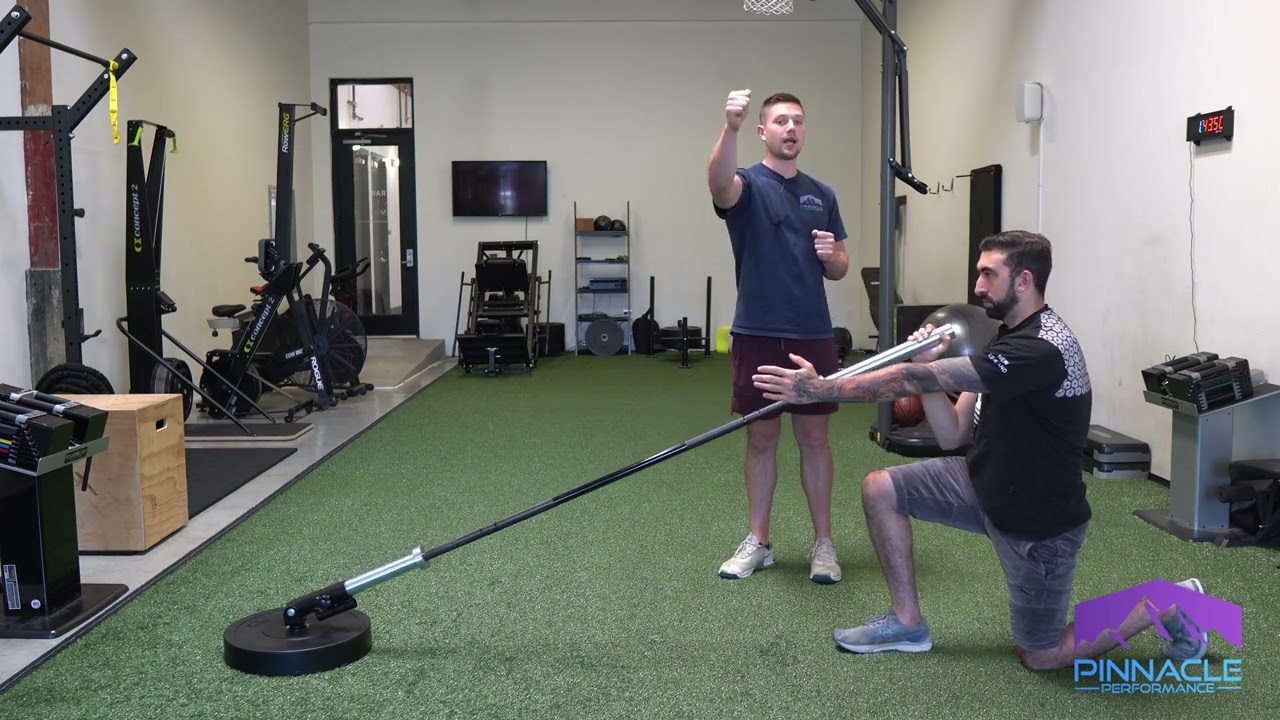 Half-Kneeling Landmine Press with Ipsilateral Load