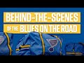 Blues Equipment Managers Prepare Visiting Locker Room