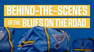 Blues Equipment Managers Prepare Visiting Locker Room