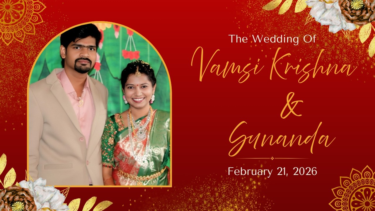 🔴 LIVE: Vamsi Krishna Weds Sunanda || Wedding Ceremony || 21-02-2026@10-29am