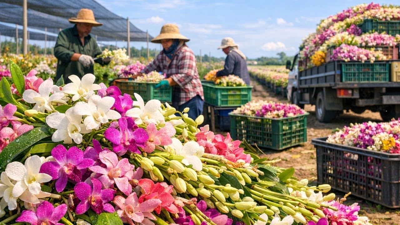 Stunning California Orchid Farm - Growing from Seed to Harvesting Tons of Orchids