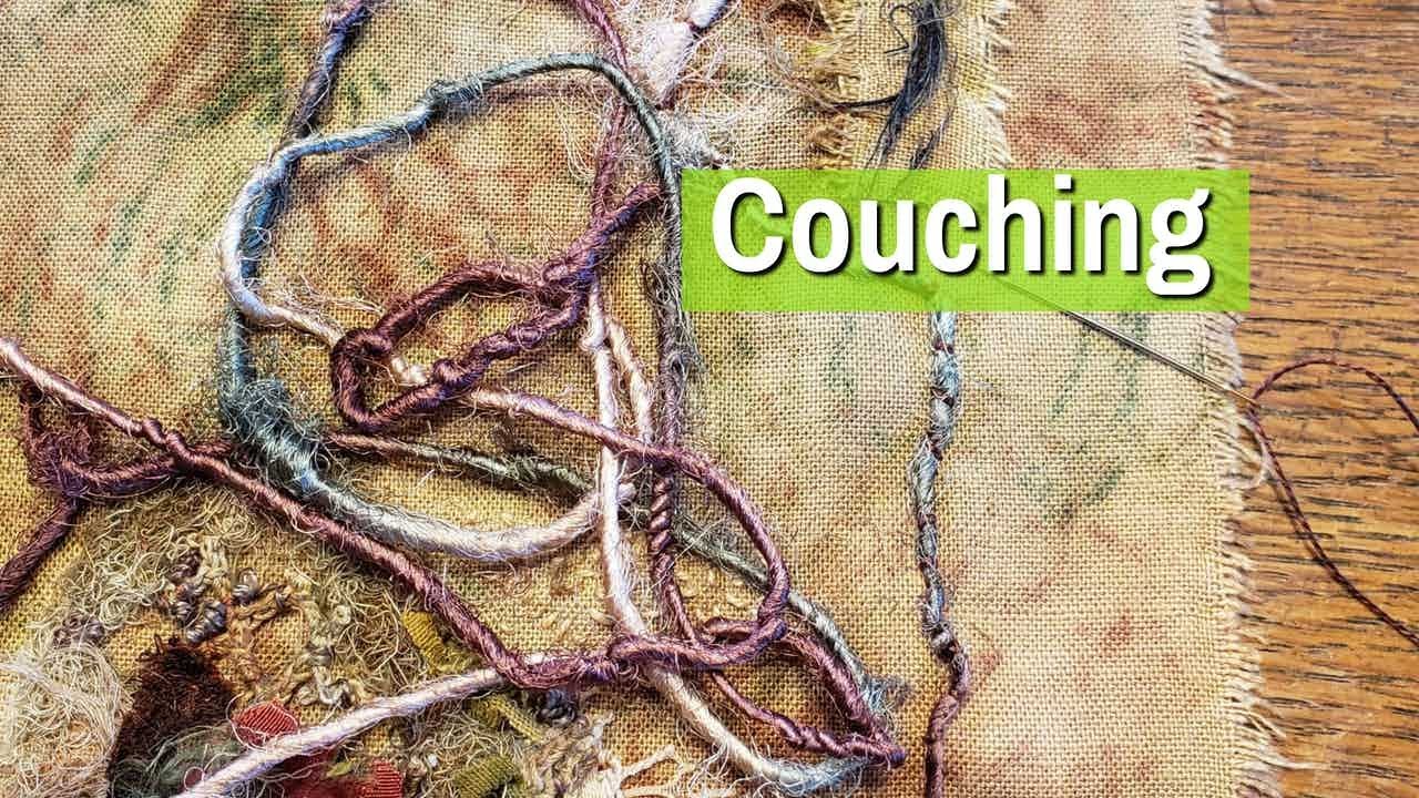 Couching Fiber Freeform Textile Art for Beginners 2 YouTube